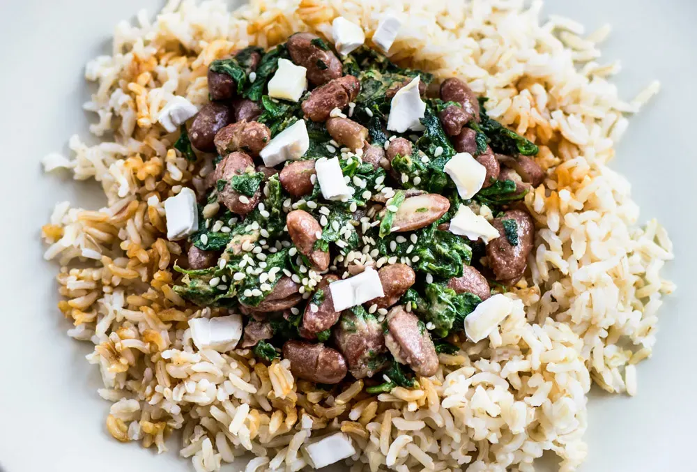 kidneybohnen mit naturreis