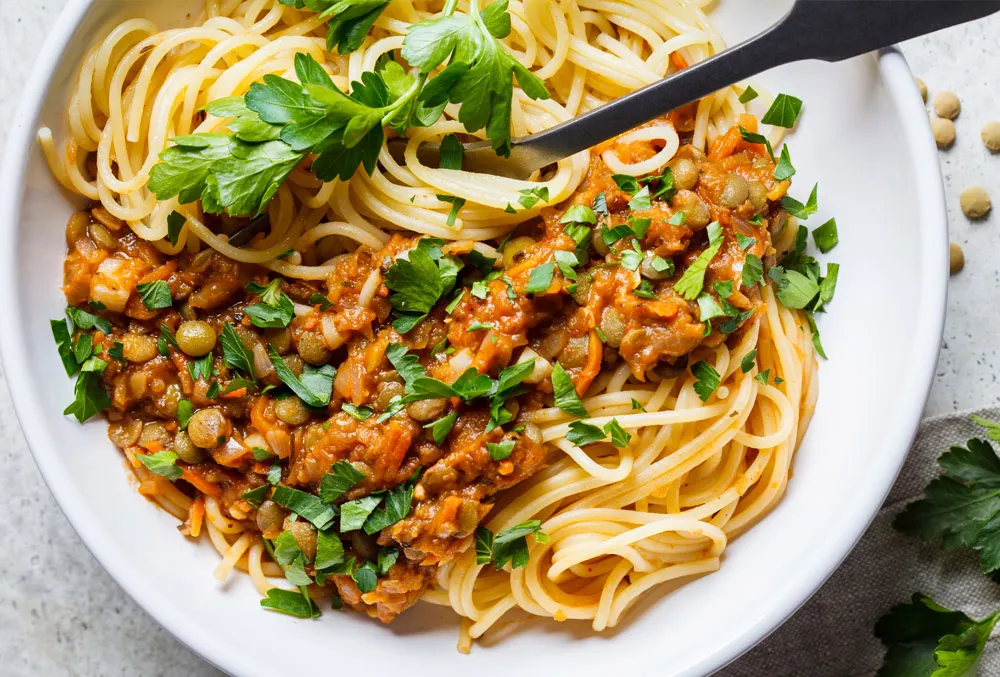 Linsen- Bolognese